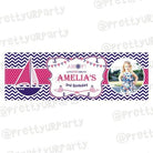 Personalized Girly Nautical Birthday Banner 30in ALL PARTY SUPPLIES Pretty UR Party   