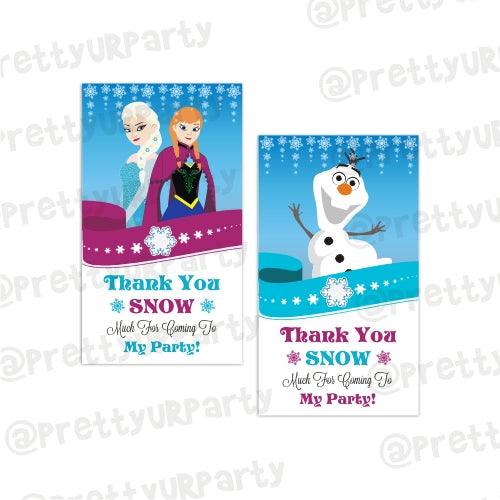 New Frozen Thank you Tags THEME PARTIES Pretty UR Party Default Title  