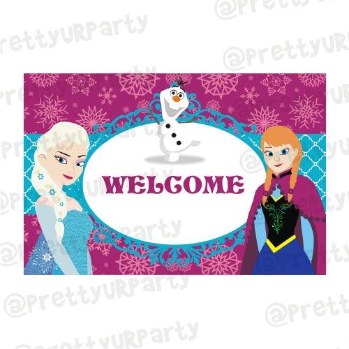 New Frozen Entrance Banner / Door Sign THEME PARTIES Pretty UR Party Default Title  