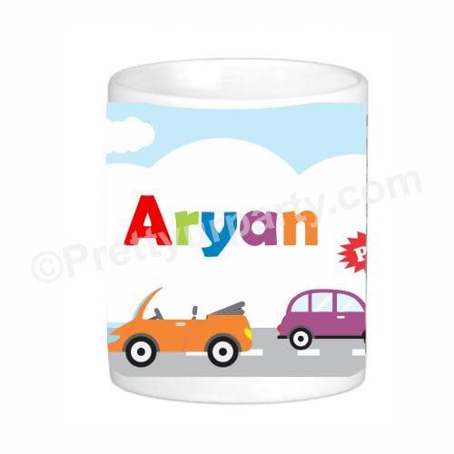 Personalized Colorful Cars Mug RETURN GIFTS Pretty UR Party Default Title  