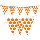 Orange Polka Dots Bunting BABY SHOWER Pretty UR Party Default Title  