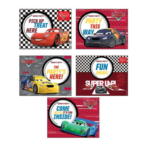 Disney Cars Invitation Chalkboard Lightning Mcqueen Birthday 