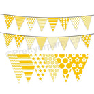 Yellow Pattern Bunting BABY SHOWER Pretty UR Party Default Title  