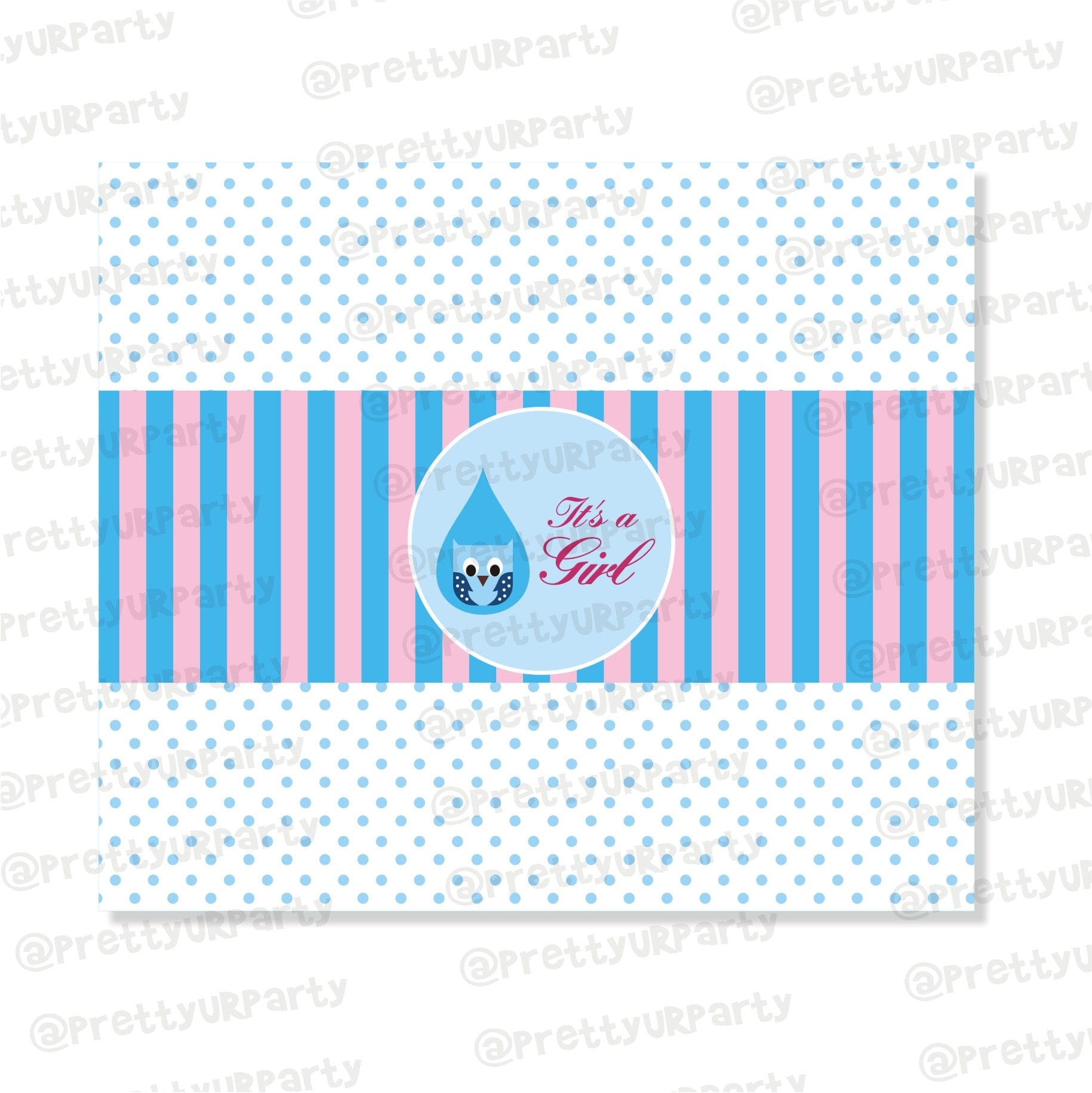 Pink and Blue Chocolate Wrappers BABY SHOWER Pretty UR Party Default Title  