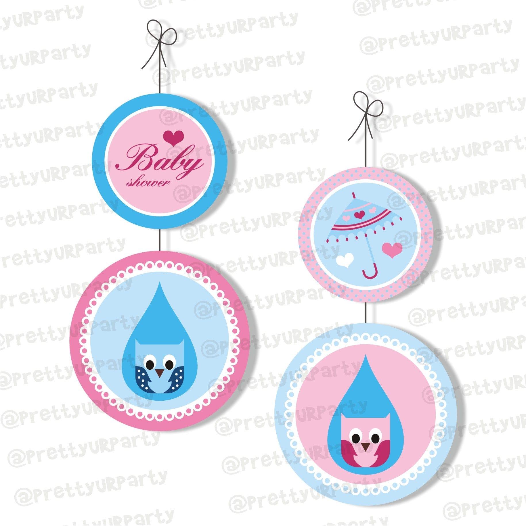 Pink and Blue  Danglers BABY SHOWER Pretty UR Party   
