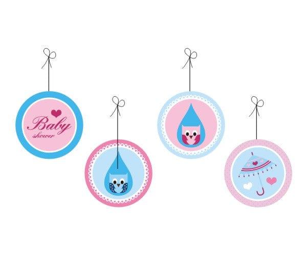 Pink and Blue Baby Shower Decorations Package BABY SHOWER Pretty UR Party   