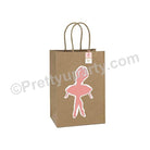 Pink and Gold Ballet Gift Bags - Pack of 10 ACCESSORIES Pretty UR Party   