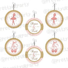 Pink and Gold Ballet Danglers THEME PARTIES Pretty UR Party Default Title  