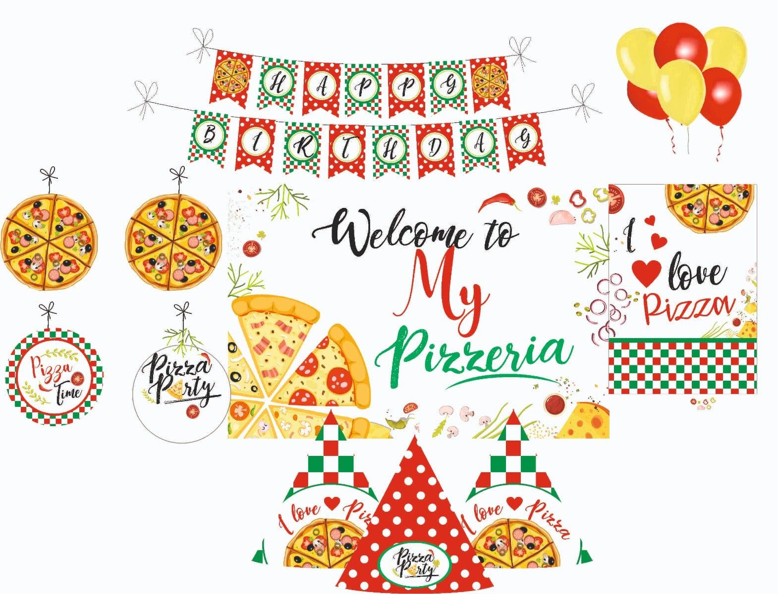 Pizza Party Decorations Package - 70 pieces Combo BIRTHDAYS Pretty UR Party Default Title  