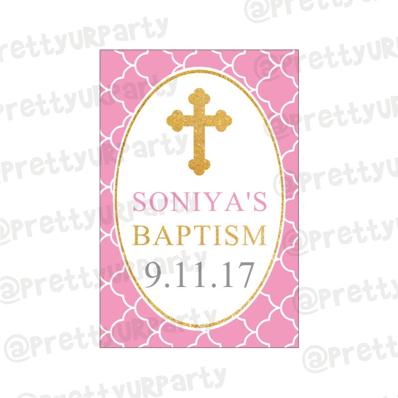 Baptism Pink Poster 01 ALL PARTY SUPPLIES Pretty UR Party   