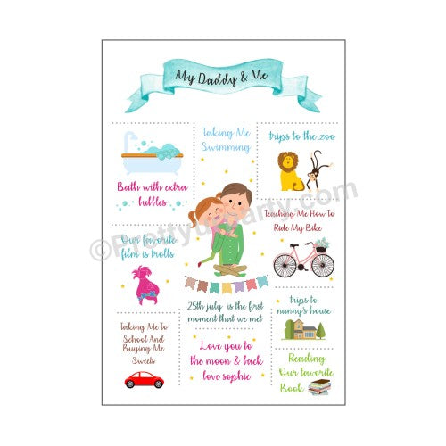 Fathers Day Personalized Poster ALL PARTY SUPPLIES Pretty UR Party A4  