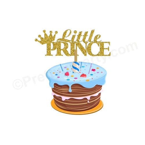 Buy Lsthometrading Lovely Little Prince Children Kid Happy Birthday Cake  Topper Wedding Party Supplies Baby Shower Girl Boy Fox Rose Sweet Gifts |  eRomman
