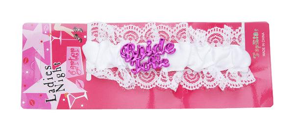 Bride To Be Garter White ALL PARTY SUPPLIES Pretty UR Party   