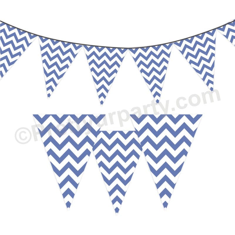 Purple Chevron Bunting BABY SHOWER Pretty UR Party Default Title  