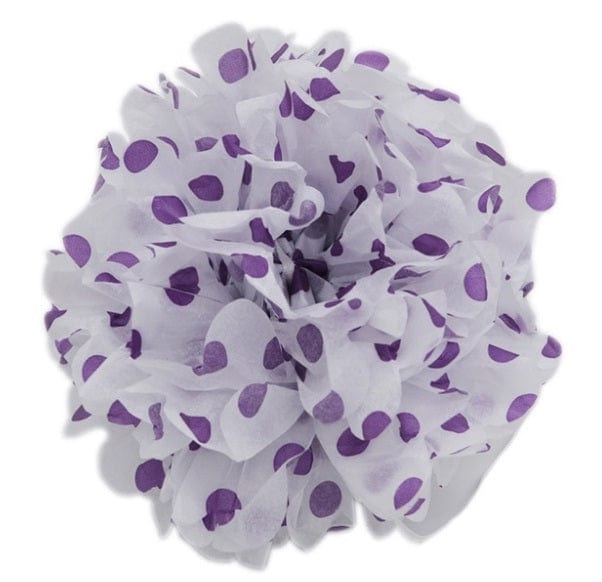 Purple Polka Dot Tissue Paper Pom Poms – PRETTY UR PARTY