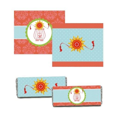 Vintage Rakhi Theme Chocolate Wrappers ALL PARTY SUPPLIES Pretty UR Party Default Title  
