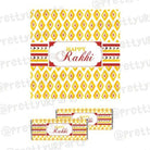 Red and Yellow Pattern Rakhi Theme Chocolate Wrappers ALL PARTY SUPPLIES Pretty UR Party Default Title  