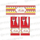 Red and Yellow Pattern Rakhi Napkin Rings ALL PARTY SUPPLIES Pretty UR Party Default Title  