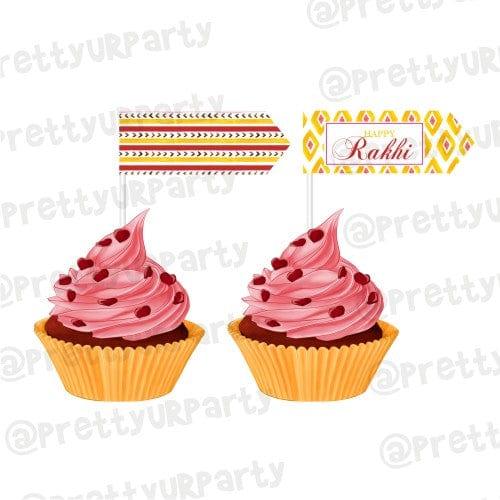Red and Yellow Pattern Rakhi Picks ALL PARTY SUPPLIES Pretty UR Party   