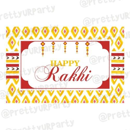 Red and Yellow Pattern Rakhi Theme Table Mats ALL PARTY SUPPLIES Pretty UR Party Default Title  