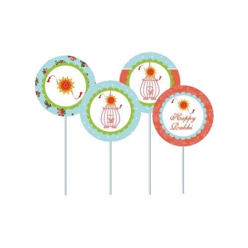 Vintage Rakhi Cupcake Toppers ALL PARTY SUPPLIES Pretty UR Party Default Title  