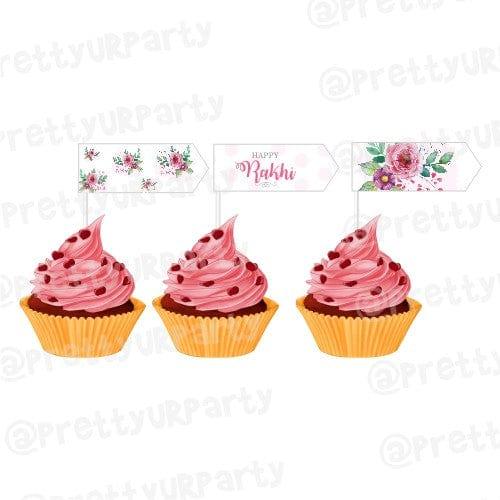 Pink and Green Floral Rakhi Picks ALL PARTY SUPPLIES Pretty UR Party   