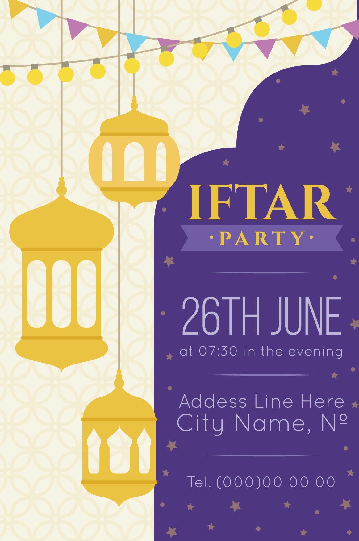 Eid Iftar Invitations 02 ALL PARTY SUPPLIES Pretty UR Party Default Title  