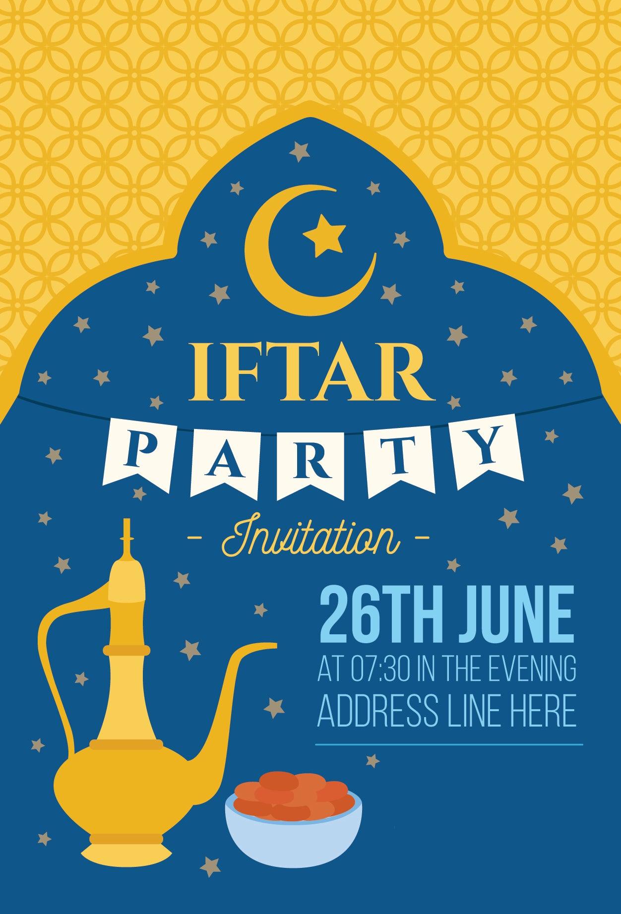 Eid Iftar Invitations 04 ALL PARTY SUPPLIES Pretty UR Party Default Title  