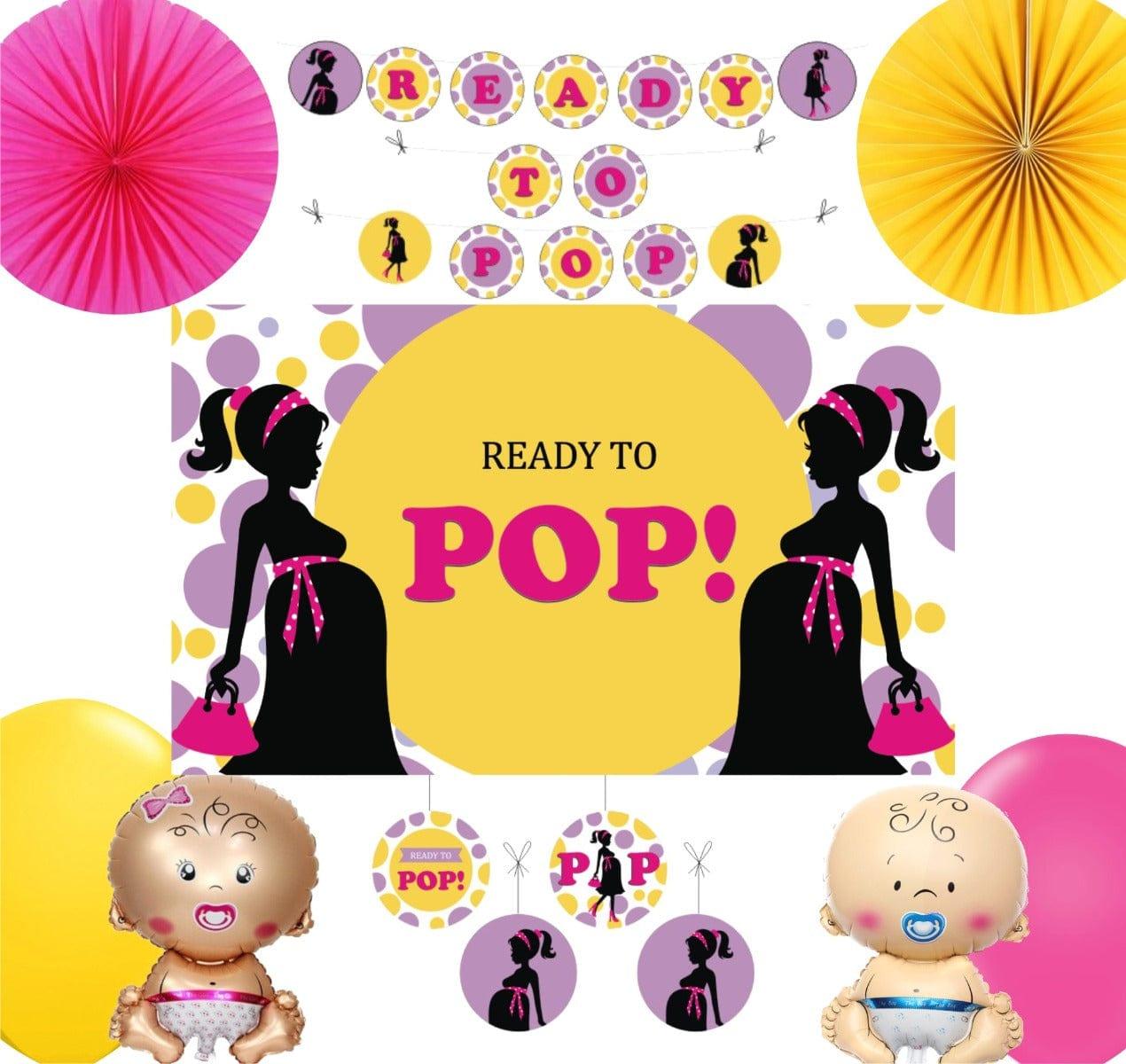 Ready to Pop Baby Shower Party Decorations BABY SHOWER Pretty UR Party   