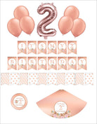 Rose Gold 2nd Birthday Decorations for Girls BIRTHDAYS Pretty UR Party   