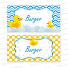 Rubber Ducky Food Labels / Buffet Table Cards BABY SHOWER Pretty UR Party Default Title  