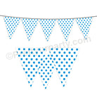 Blue Small Polka Dots Bunting BABY SHOWER Pretty UR Party Default Title  