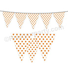 Orange Small Polka Dots Bunting BABY SHOWER Pretty UR Party Default Title  