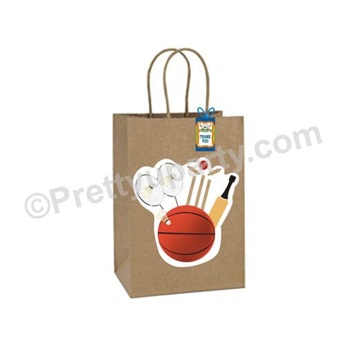 Sports Theme Gift Bags - Pack of 10 THEME PARTIES Pretty UR Party   