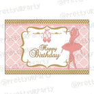 Pink and Gold Ballet Table Mats THEME PARTIES Pretty UR Party Default Title  