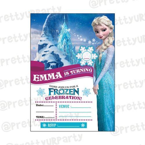 New Frozen E-Invitations THEME PARTIES Pretty UR Party   