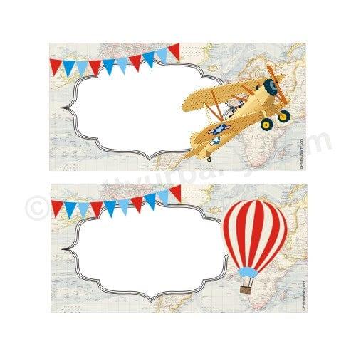 Travel Baby Shower Food Labels / Buffet Table Cards BABY SHOWER Pretty UR Party   