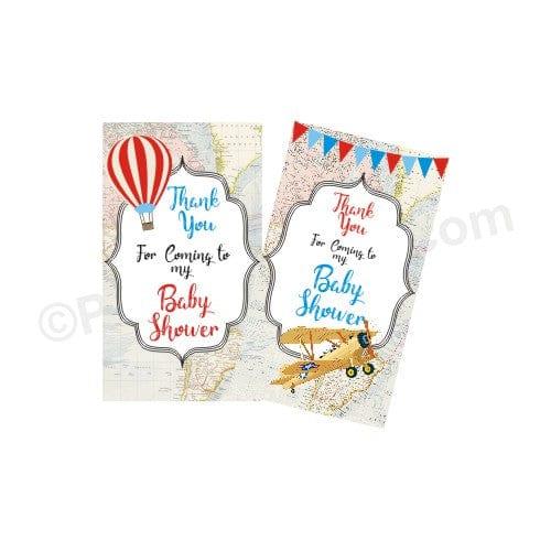 Travel Baby Shower Thank you Tags BABY SHOWER Pretty UR Party   