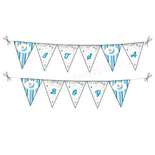Twinkle Boy It's a Boy Bunting BABY SHOWER Pretty UR Party Default Title  