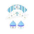 Twinkle Boy Baby Shower Cupcake Wrappers BABY SHOWER Pretty UR Party Default Title  