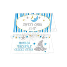 Twinkle Boy Baby Shower Food Labels / Buffet Table Cards BABY SHOWER Pretty UR Party   