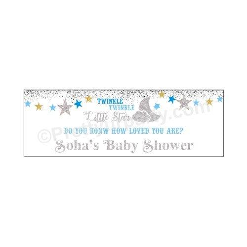 Personalized Twinkle Boy Baby Shower Banner 30in BABY SHOWER Pretty UR Party Default Title  