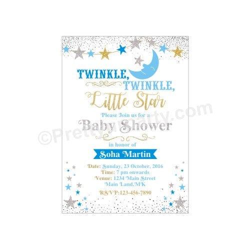 Twinkle Boy Baby Shower Invitations BABY SHOWER Pretty UR Party Default Title  