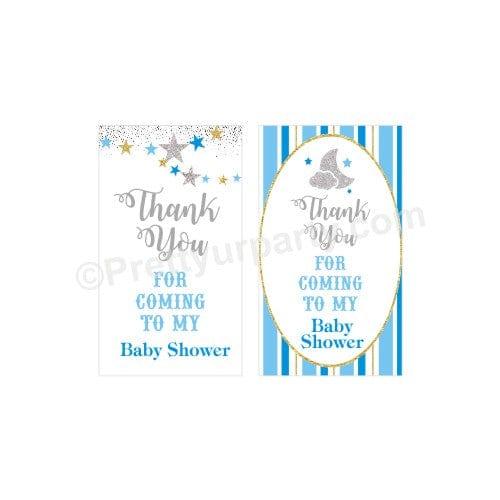 Twinkle Boy Baby Shower Thank you Tags BABY SHOWER Pretty UR Party Default Title  