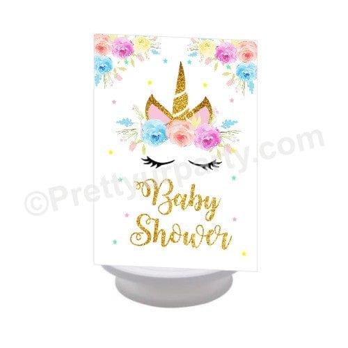 Unicorn Baby Shower Centerpieces BABY SHOWER Pretty UR Party   
