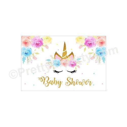 Unicorn Baby Shower Table Mats BABY SHOWER Pretty UR Party Default Title  
