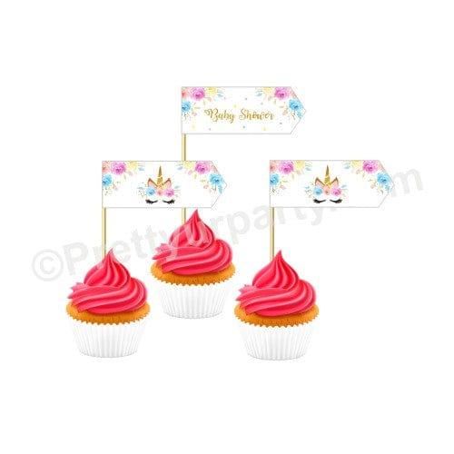 Unicorn Baby Shower Picks BABY SHOWER Pretty UR Party   