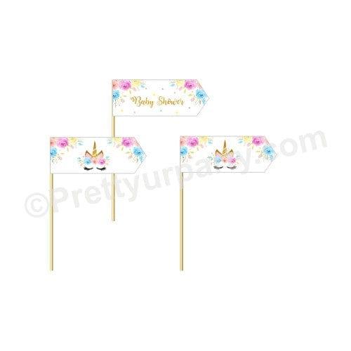 Unicorn Baby Shower Picks BABY SHOWER Pretty UR Party Default Title  