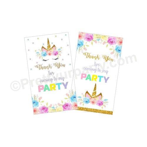 Unicorn Baby Shower Thank you Tags BABY SHOWER Pretty UR Party   