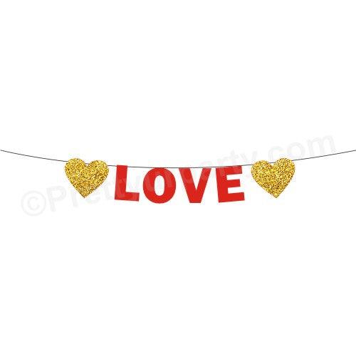 Handcrafted Love Bunting DECORATIONS Pretty UR Party   